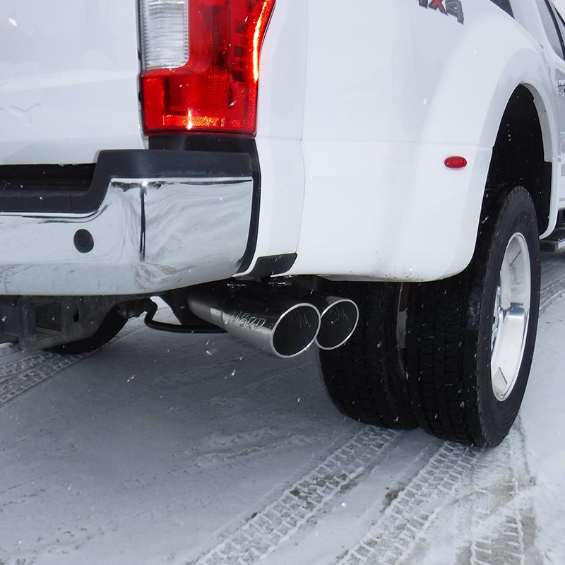 MBRP 17-19 Ford F-250/350/450 6.7L 4in Filter Back Single Side Dual Exit T409 Exhaust System - S6290409