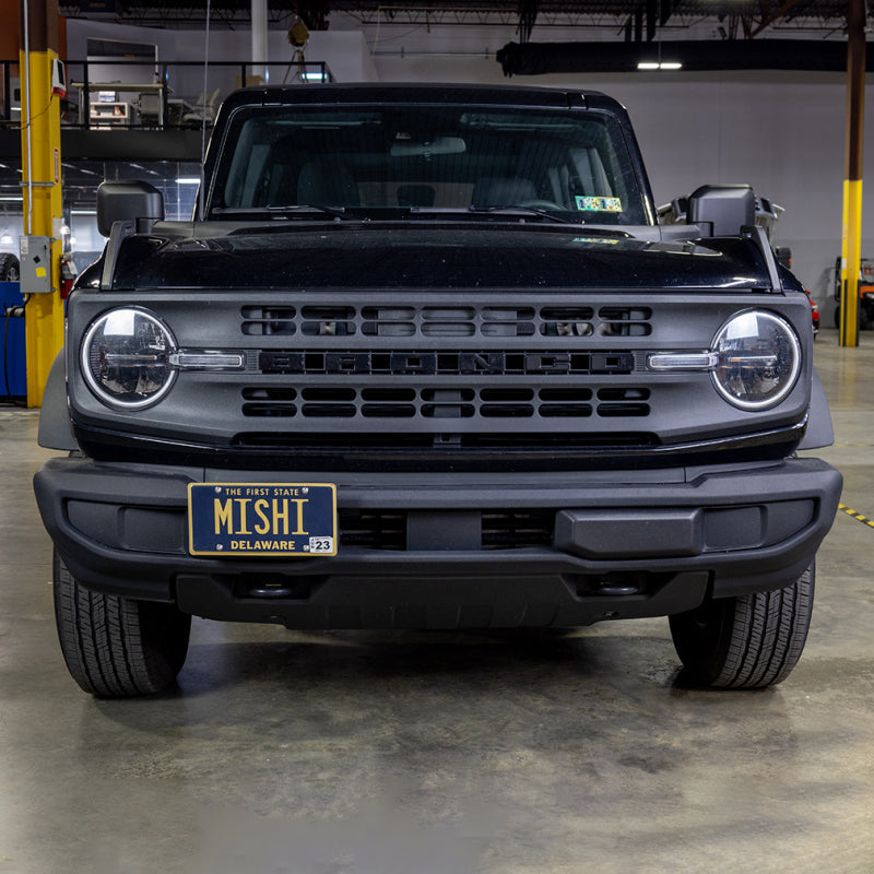 Mishimoto 2021+ Ford Bronco Plastic Bumper License Plate Relocation - MMLP-BR-21S