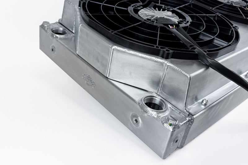 CSF Motorsport Radiator with Shroud - 14in SPAL Brushless Fans - Harnesses - 8374