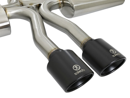 aFe Takeda 3in 304 SS Cat-Back Exhaust System w/ Black Tips 2017+ Honda Civic Si (4dr) I4 1.5L (t) - 49-36621-B