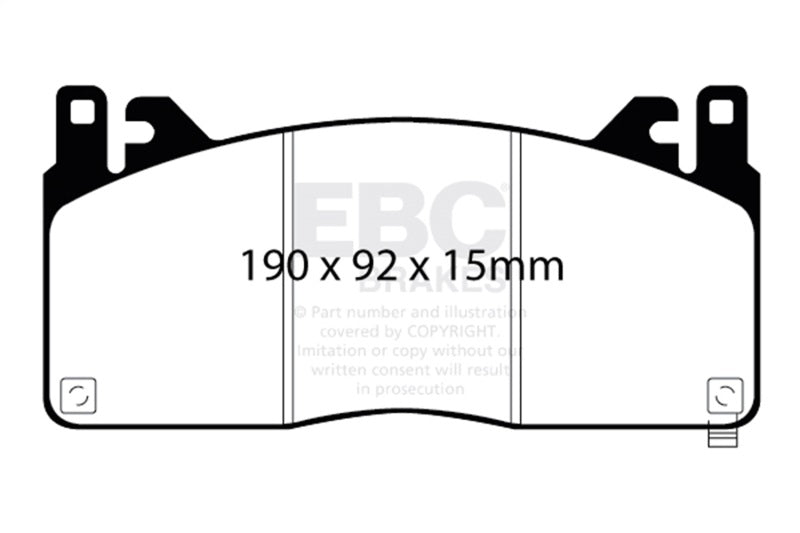 EBC Racing 2016 Ford Mustang GT350 5.2L RP-1 Race Front Brake Pads - DP83055RP1