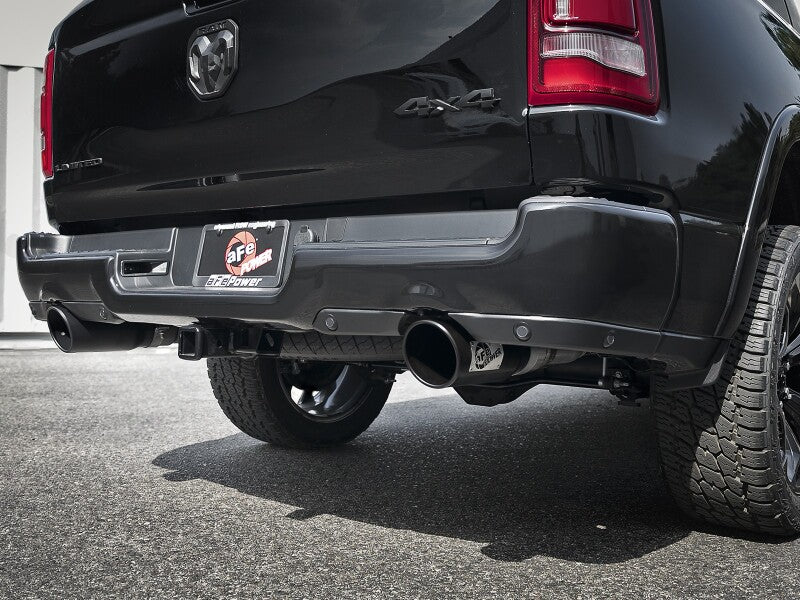 aFe Gemini XV 3in 304 SS Cat-Back Exhaust 19-21 Ram 1500 V8 5.7L Hemi w/ Black Tips - 49-32081-B