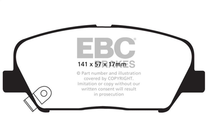EBC 09+ Hyundai Genesis Coupe 2.0 Turbo Yellowstuff Front Brake Pads - DP41856R