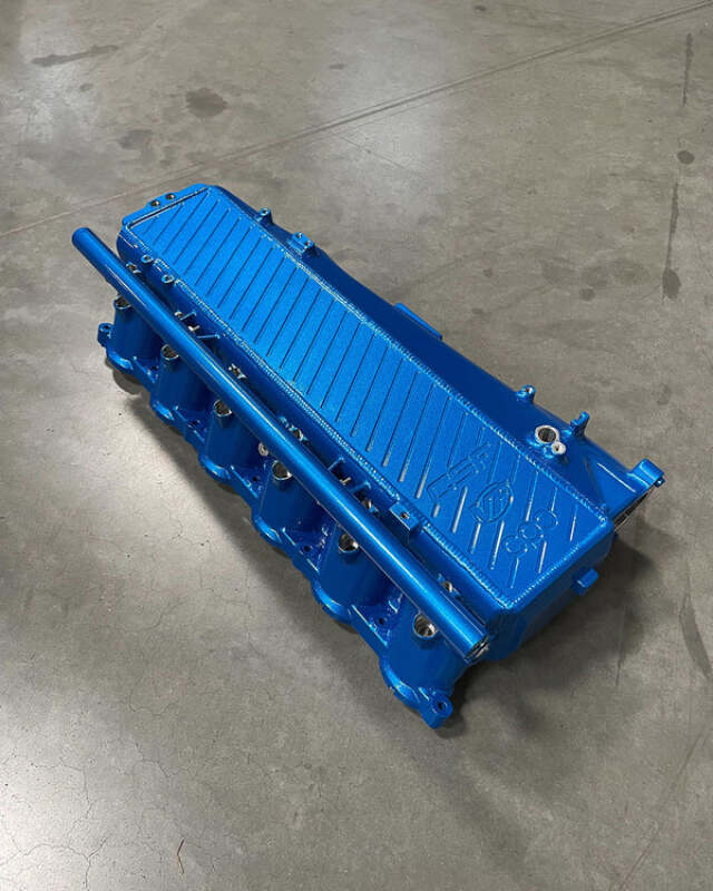 CSF Toyota A90/A91 Supra/ BMW G-Series B58 Charge-Air Cooler Manifold - Cusco/Verus Engineering Blue - 8200CVEB