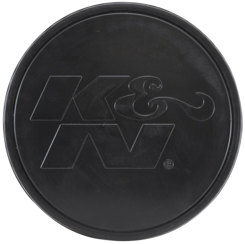 K&N Universal Rubber Filter-Round Tapered 4in Flange ID x 8in Base OD x 6.625in Top OD x 8in H - RU-5171HBK
