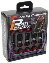 Load image into Gallery viewer, Project Kics 20 PCS Black Lug Nuts R40 Iconix w/ Aluminum Cap (Black) - 12X1.25 - WRIA03KK