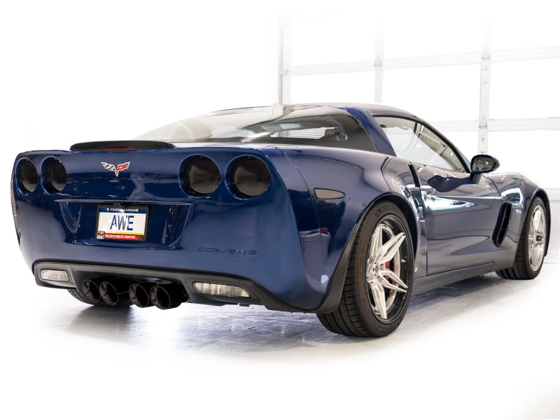 AWE Tuning C6 Chevrolet Corvette Z06/ZR1 Touring Edition Axle-Back Exhaust w/ Diamond Black Tips - 3015-43606