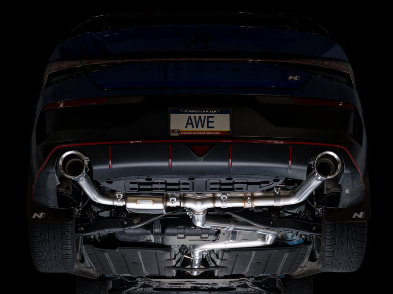 AWE Tuning 22-26 Hyundai Elantra N SwitchPath Cat-Back Exhaust - Chrome Silver Tips - 3025-32237