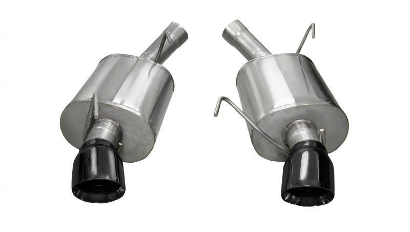 Corsa 2005-2010 Ford Mustang Shelby GT500 5.4L V8 Black Sport Axle-Back Exhaust - 14311BLK