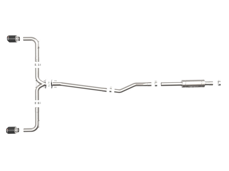 aFe Takeda 2-1/2in 304 SS Cat-Back Exhaust w/ Carbon Fiber Tips 14-18 Mazda 3 L4 2.0L/2.5L - 49-37015-C