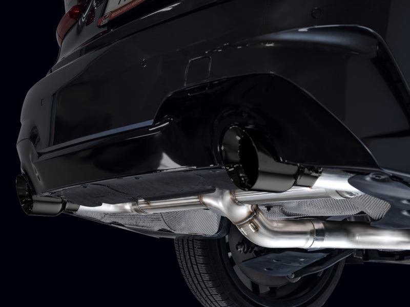AWE Tuning 19-23 BMW 330i / 21-23 BMW 430i Base G2X Track Edition Axle-Back Exhaust - Diamond Black - 3020-33429