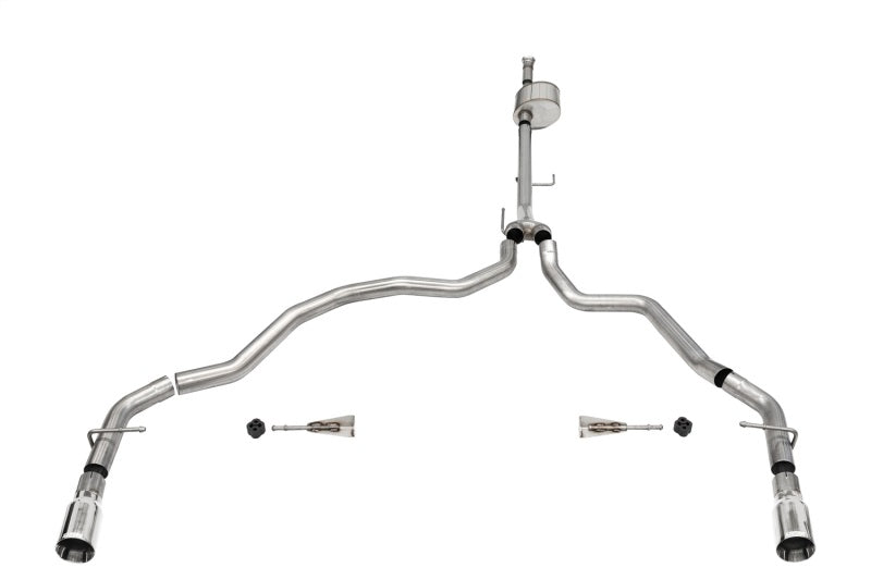 Corsa 2021-2025 Ford F-150 Regular Cab/ 8in Bed 5.0L V8 Xtreme Cat-Back Dual Rear Exit-Polished - 21146