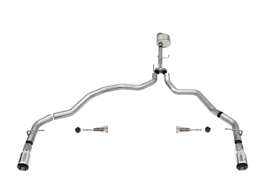 Corsa 2021-2025 Ford F-150 Regular Cab/6.5in Bed 5.0L V8 Xtreme Cat-Back Dual Rear Exit-Polished - 21143