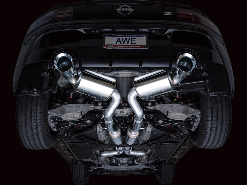AWE Tuning 2023 Nissan Z RZ34 RWD Touring Edition Cat-Back Exhaust System w/ Chrome Silver Tips - 3015-32400