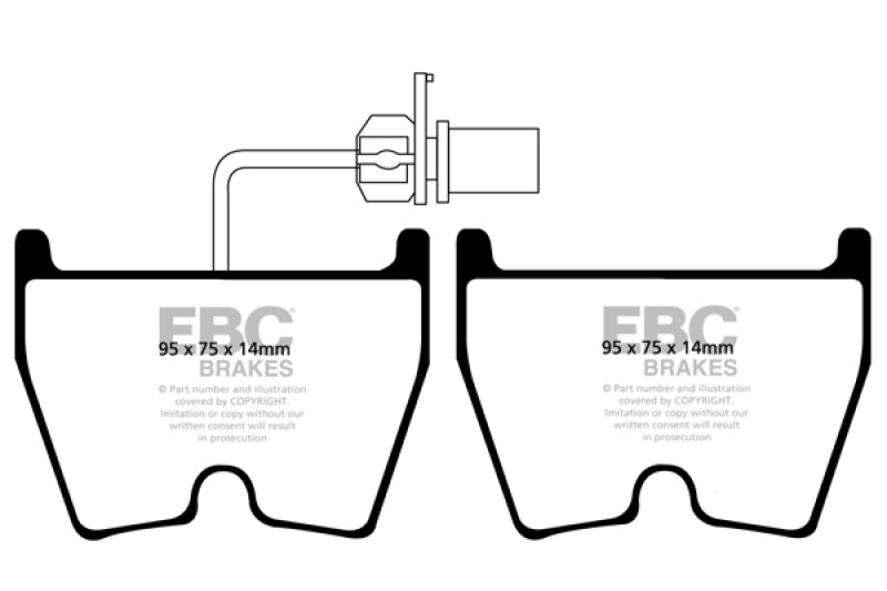 EBC Racing 15-16 Audi RS3 8V 2.5T SR-21 Sintered Race Front Brake Pads - DP81513.14SR21