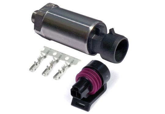 Haltech 250 PSI Motorsport (SS Diaphragm) Fuel/Oil Pressure Sensor 1/8 NPT w/Plug & Pins - HT-010912