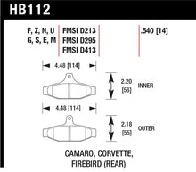 Load image into Gallery viewer, Hawk 84-96 Corvette /88.5-97 Pontiac Firebird HPS Street Rear Brake Pad - HB112F.540