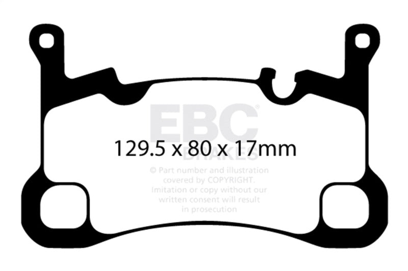 EBC 2018+ Porsche Cayenne (3rd Gen) 3.0L Turbo Extra Duty Rear Brake Pads - ED92380