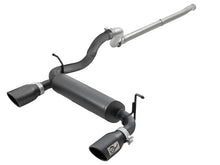 Load image into Gallery viewer, aFe Rebel Series 2.5in 409 SS Cat-Back Exhaust w/ Black Tips 18-19 Jeep Wrangler (JL) V6 3.6L - 49-48076-B