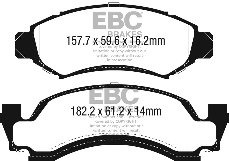 EBC 1974 AMC Ambassador 5.0L Ultimax2 Front Brake Pads - UD050