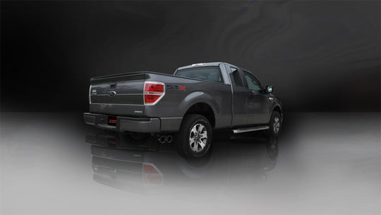 Corsa 2011-2014 Ford F-150 5.0L V8 Black Sport Cat-Back Exhaust - 14393BLK