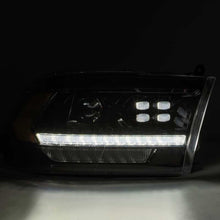 Load image into Gallery viewer, AlphaRex 09-18 Dodge Ram 1500HD PRO-Series Proj Headlight Plnk Style Blk w/Chrm Acc w/Seq Signal/DRL - 880523