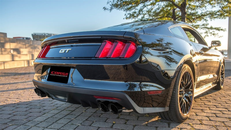 Corsa 2015-2017 Ford Mustang GT 5.0 3in Axle Back Exhaust Black Quad Tips (Sport) - 14334BLK