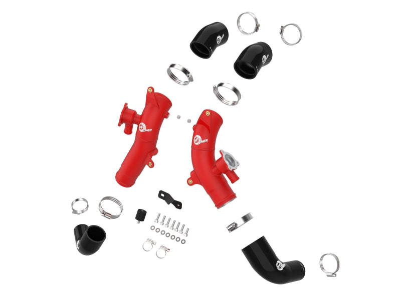 aFe 23-24 Toyota Sequoia V6-3.4L Hybrid BladeRunner 2.5in Aluminum Hot Charge Pipe - Red - 46-20718-R