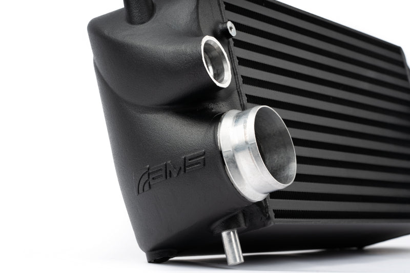 AMS Performance 2015+ Ford F-150 & Raptor 2.7L/3.5L EcoBoost Stock Loc. Intercooler (Black w/ Logo) - AMS.55.09.0001-3