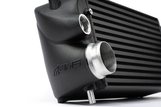 AMS Performance 2015+ Ford F-150 & Raptor 2.7L/3.5L EcoBoost Stock Loc. Intercooler (Black w/ Logo) - AMS.55.09.0001-3