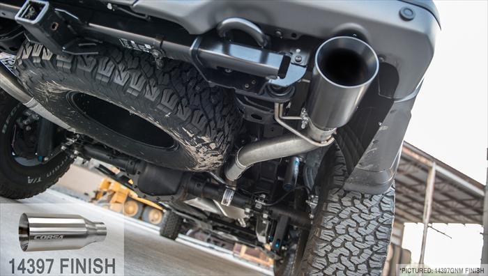 Corsa 2017-2020 Ford F-150 Raptor 3.5L Sport Cat-Back Dual Rear Exit w/ 5in Satin Polished Tip - 14397