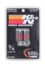 Load image into Gallery viewer, K&amp;N 0.75 inch ID 1.375 inch OD 1.125 inch H Clamp On Crankcase Vent Filter - 62-1560
