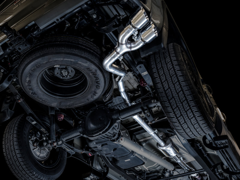 AWE Tuning 4th Gen GM 1500 5.3L 0FG Cat-Back Dual Side Exit (Flat Bumper) - Chrome Tips - 3015-22207