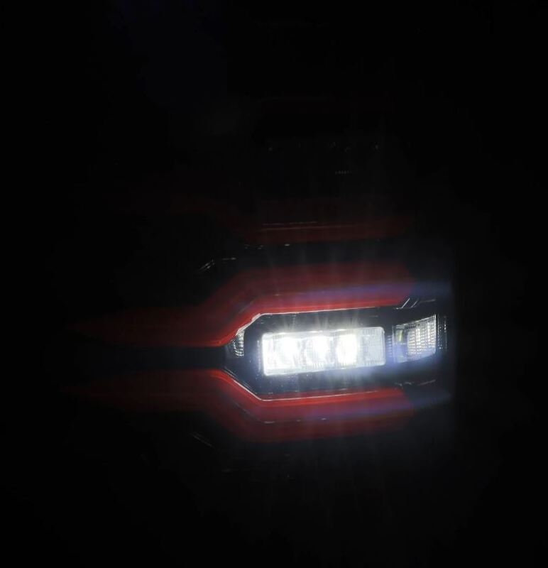AlphaRex 07-13 GMC Sierra 1500/07-14 2500/3500HD (No Clsc/Dually) Luxx-Series LED Tail Lghts Blk Red - 630080