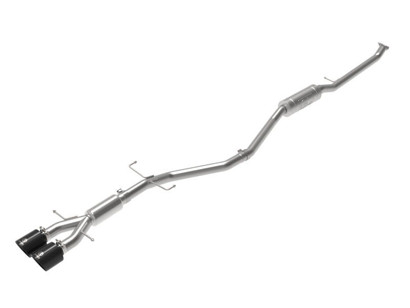 aFe Takeda 2.5in 304SS Cat-Back Exhaust System w/ Black Tips 17-20 Honda Civic Si Sedan I4 1.5L - 49-36619-B