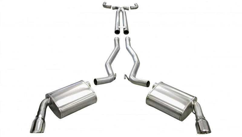 Corsa 2010-2013 Chevrolet Camaro Convertible SS 6.2L V8 Manual Polished Sport Cat-Back + XO Exhaust - 14954