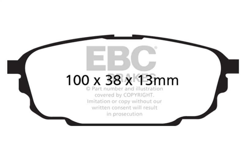 EBC 01-04 Mazda Protege 2.0 (Rear Rotors) Yellowstuff Rear Brake Pads - DP41700R