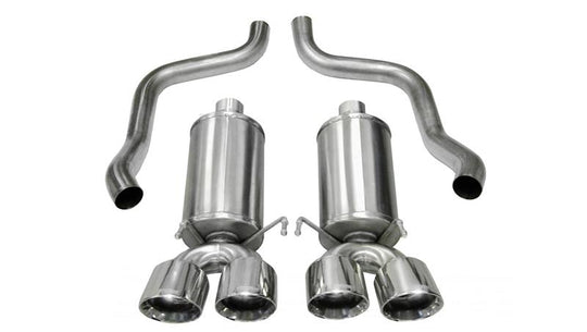 Corsa 2009-2013 Chevrolet Corvette C6 6.2L V8 Polished Xtreme Axle-Back Exhaust - 14470