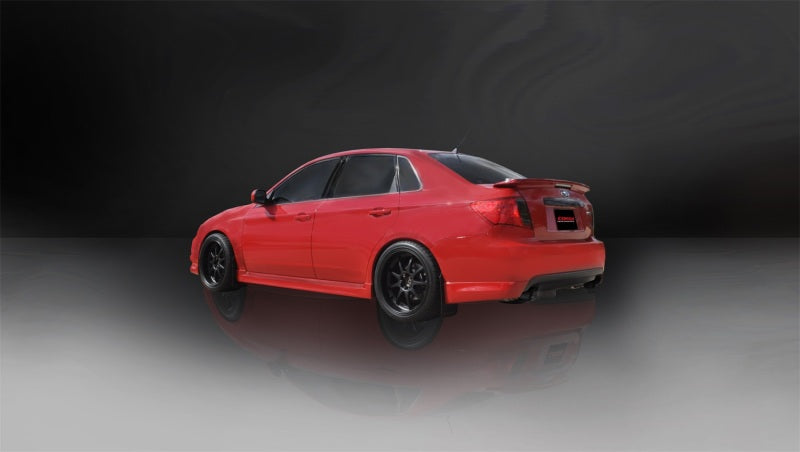 Corsa 08-10 Subaru Impreza WRX Sedan 2.5L Turbo Manual 3in Sport Cat-Back Exhaust w/4in Blac - 14865BLK