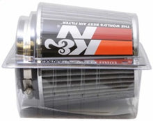 Load image into Gallery viewer, K&amp;N Universal Filter Chrome Round Tapered White - 4in Flange ID x 1.125in Flange Length x 5.5in H - RG-1001WT