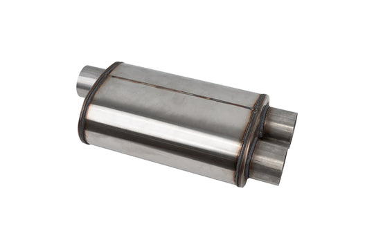 Corsa PRO-Series Tuned 304SS Muffler 3.0in Single Inlet / Dual Outlet - 19in OAL - CPD3030