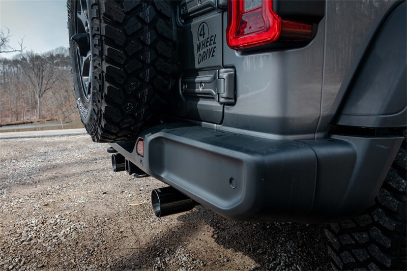 Corsa 2018-2025 Jeep Wrangler JLU 3.6L 2.75in Sport Cat-Back Exhaust w/ 4in Black Tips - 21124BLK