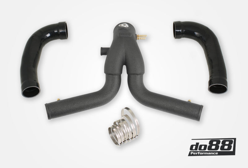 do88 2015+ Porsche 911 Turbo/Turbo S (991.2) Y-Pipe for do88 Intercooler - Black - TR-200SV-DO88-2