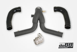 do88 2015+ Porsche 911 Turbo/Turbo S (991.2) Y-Pipe for do88 Intercooler - Black - TR-200SV-DO88-2