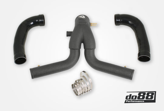 do88 2015+ Porsche 911 Turbo/Turbo S (991.2) Y-Pipe for do88 Intercooler - Black - TR-200SV-DO88-2