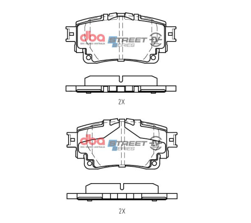 DBA 20-22 Toyota Corolla Hatchback Rear SSEV Street Series Brake Pads - DB15044SSEV