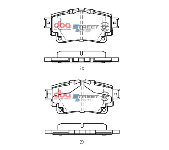 DBA 20-22 Toyota Corolla Hatchback Rear SSEV Street Series Brake Pads - DB15044SSEV