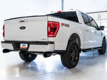 Load image into Gallery viewer, AWE Tuning 0FG 21+ Ford F150 Dual Split Rear Cat-Back Exhaust- 5in Diamond Black Tips - 3015-33119