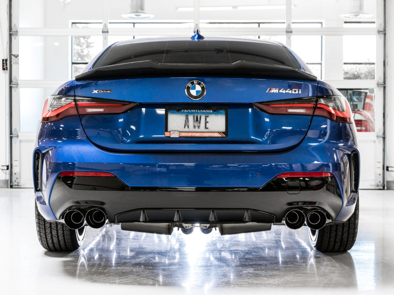 AWE Tuning 2019+ BMW M340i (G20) Track Edition Exhaust - Quad Diamond Black Tips - 3020-43085