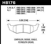Load image into Gallery viewer, Hawk SRT4 HP+ Street Rear Brake Pads - HB176N.614